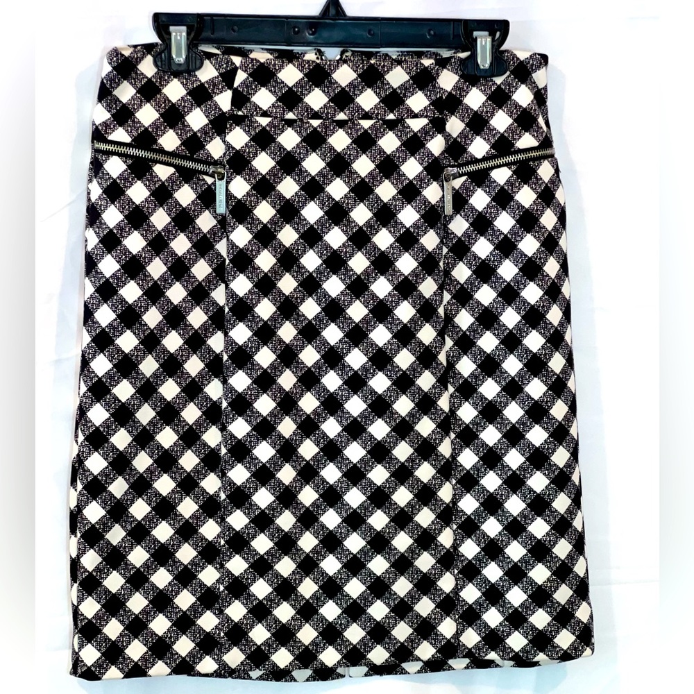 Michael Kors black and white striped skirt.